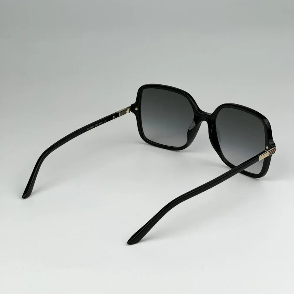 Gucci GG1449S 001 BRAND NEW Sunglasses Black Grey Women Square GG 1449S - Picture 8 of 11